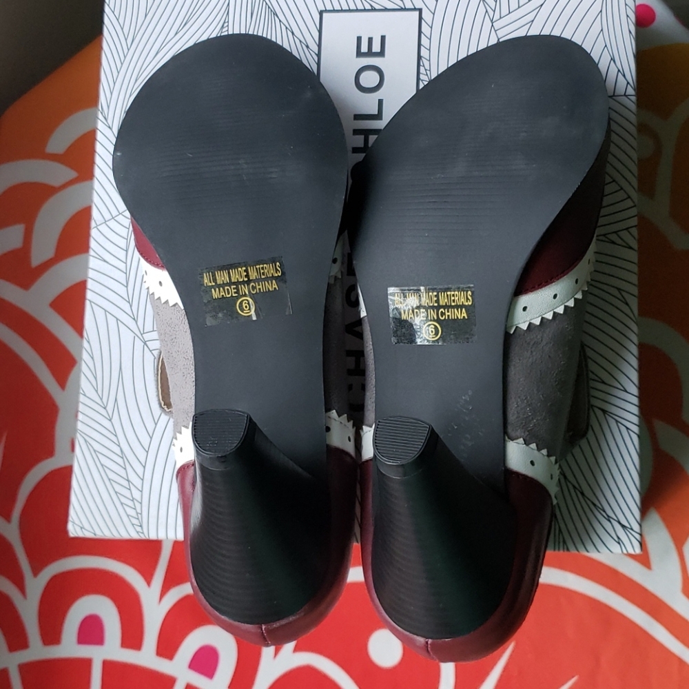 NIB Burgundy Dora t-strap pumps - Picture 7 of 12